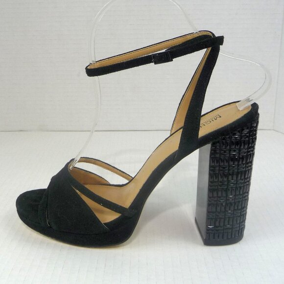 MK YOONIE SUEDE PLATFORM HEELS SIZE 7.5 - Picture 6 of 13